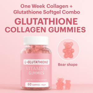 Glutathione Gummies Collagen Supplements Anti-Aging Whitening Brighten Skin Tone Antioxidant Immune System Support 60 Gummies