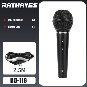 RAYHAYES Dynamic Wired Microphone with 2.5 Meter Audio Cable for Karaoke Party