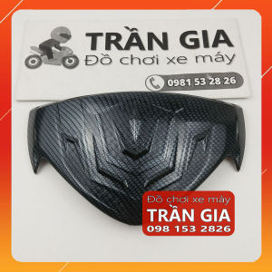 Mão ốp đầu xe Vision năm 2021-2022-2023 mặt nạ trên chắn gió vision đời mới xi inox carbon - phụ kiện trang trí