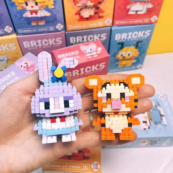 Mini Block Models 【60 Styles】Mini Building Block Toys Character Model Nano Block Cartoon ...