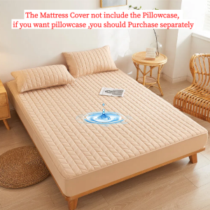 High Quality Waterproof Mattress Protector Quilted Mattress Cover Mattress Pad Fitted Bed Foam Cover with Garterized Bed Toppers