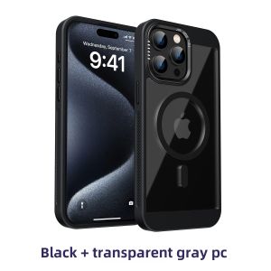 Luxury Magnetic Frame Bumper Case For iPhone 17 16 15 14 13 12 11 Pro Max Plus For Magsafe Acrylic Translucency Protection Cover