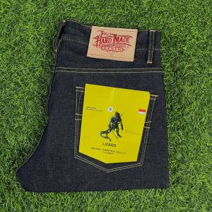 HANDMADE | celana denim selvedge accent 15 oz lizard article 0rginal panjang 108 cm black indigo----