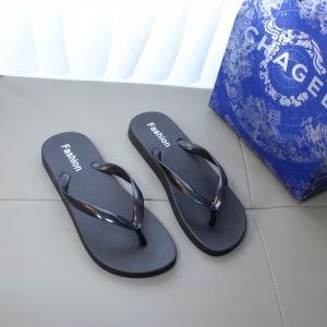[Free Shipping] Summer casual flat solid color PVC womens flip-flops soft stylish simple beach womens shoes hotel slippers