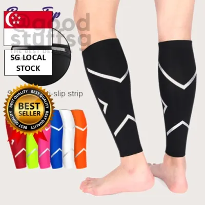 [SG 🚚] 1pcs Calf compression sleeve for man women leg support for bikingbasketballcycling fishing leg brace leg supporter