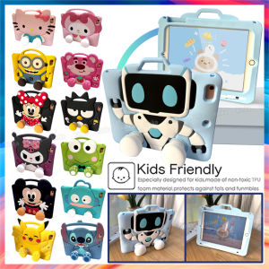 Kids Friendly Cartoon 3D Shockproof Tablet Cover Protective Case with invisible stand for iPad 11th A16 10th 9th 8th 7th Gen 10.2 Pro11 Air11 Air5 Air4 Air6 Air7 9.7 mini 7 6 5 4 3