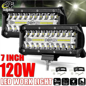 7 Inch 120W Combo Led Light Bars Spot Flood Beam 4x4 Spot 12V 24V 4WD Barra LED Headlight For Auto Boats SUV ATV iLight