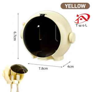 TWOL SHOP 1pcs Wall Mounted Toothbrush Organizer With Cover Tooth Brush Toothpaste Holder Bathroom Organizer