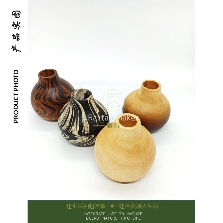 Decorative Small Wood Vase Modern House Interior Design with Natural ...