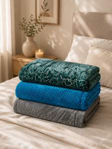 ASSORTED MICROFIBER FLEECE BLANKET (QUEEN SIZE 1.8) MAKAPAL