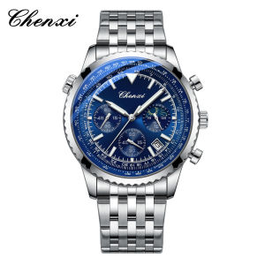 CHENXI Night Light Waterproof Timer Moon Phase Calendar Multi Functional Watch Fashion Quartz Watches for Men