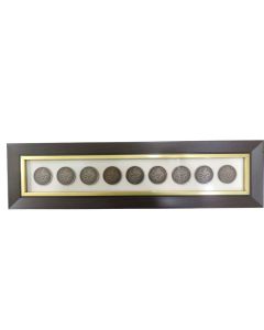 Feng Shui Nine Dragon Coins with Frame (50cm x 16cm)
