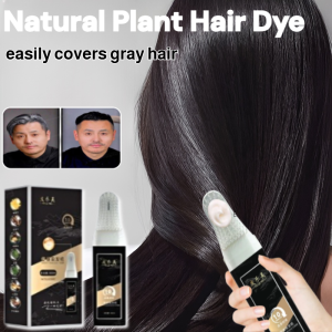 Natural Plant Hair Dye With Comb Easy Cover White Hair Salon-Quality Results Long Lasting Hair Dye