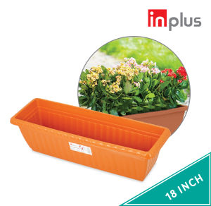INPLUS OFFER PACK 1/2Pcs 18/20/22 Inch Plastic Rect. Flower Pot Pasu Pokok Bunga With Tray Dulang I-571572573/I-531