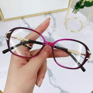 JN IMPRESSION New Fashionable Oval Womens Exquisite 0 Degree Glasses