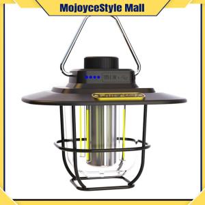 【MOJOYCE】 โคมไฟ LED พกพาสำหรับการตั้งแคมป์ - โคมไฟฉุกเฉินแบบชาร์จไฟได้สำหรับการเดินป่าและกิจกรรมกลางแจ้ง - น้ำหนักเบา กันน้ำ และทนทาน