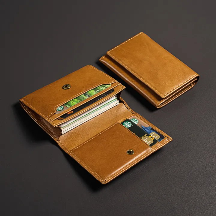 Da thật bền cổ điển ví đựng tiền xu đựng thẻ phụ nữ và nam chặn RFID ...