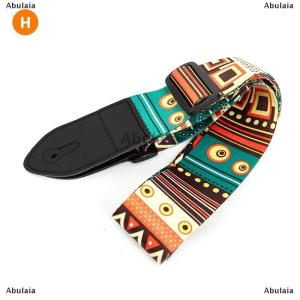 [COD] Abulaia สายกีตาร์ Multi-Color เข็มขัดปรับสีสันพิมพ์สายกีตาร์ไนลอน