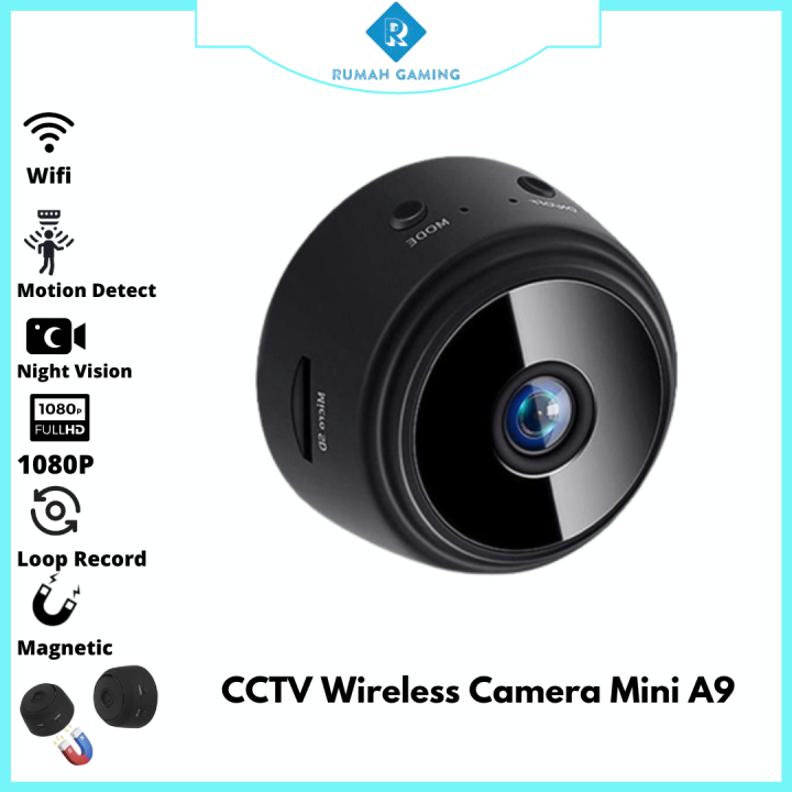 A9 Original Mini WiFi IP Camera CCTV 1080P | Kamera Wifi Pengintai Out ...