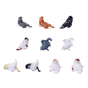 Charm Handcraft Cats Sculpture Miniature Animal Decors For Home Office Desk Shelf Display Durable Resin Figurine