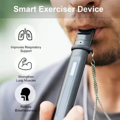 Smart Breathing Trainerอุปกรณ์ออกกำลังกายการหายใจพร้อมแอพ Breath Monitor เพื่อเสริมสร้างกล้ามเนื้อหายใจ อุปกรณ์ฝึกกล้ามเนื้อปอดแบบพกพา