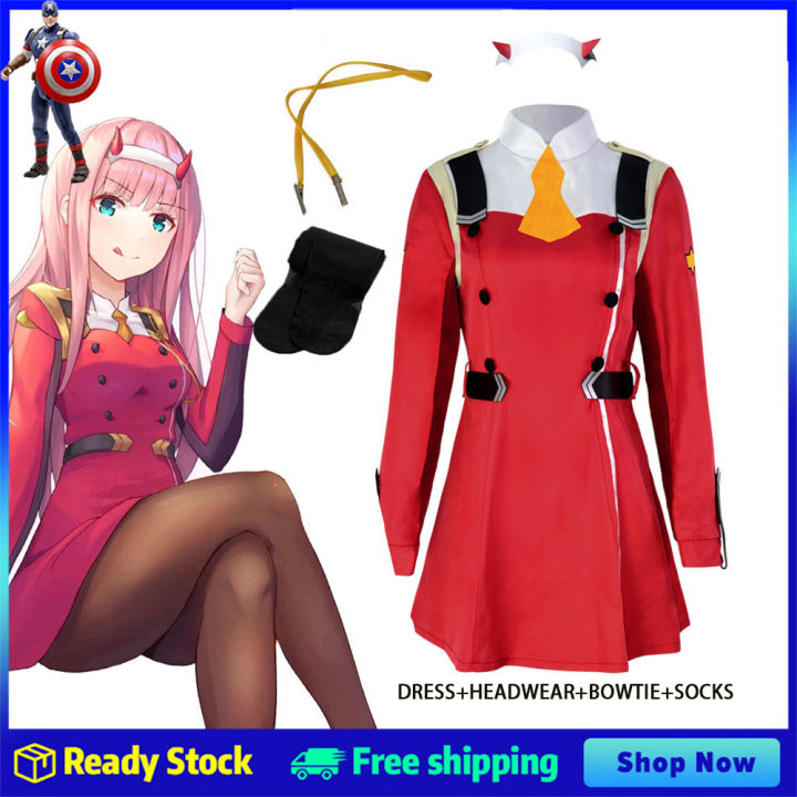 Anime Darling In The Franxx 02 Zero Two Cosplay Costume Cartoon Anime Women Dress Cosplay 8011