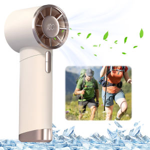 Portable Handheld Turbo Fan for Outdoor Travel and Desk Use 100 Gear Wind Adjustable Speed Compact Lightweight Cooling Fan