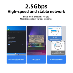 RTL8125BG intel1225V Gigabit Ethernet PCI Express 10/100/2500Mbps 2.5Gbps RJ45 LAN PCIe Adapter for PC