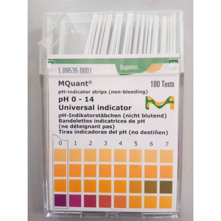 Merck pH-indicator strips, pH paper (non- bleeding) pH 0 - 14 Universal ...