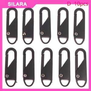 SILARA 10Pcs DIY Sewing Craft Zipper Slider Puller Zipper Repair Kit Replacement For Broken Buckle Travel Bag Suitcase Zipper Head