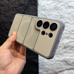 Hollow Cooling Heat Dissipation Mesh Breathable Case For Samsung Galaxy S26 S25 S24 Ultra For Magsafe Magnetic Armor PC Cover