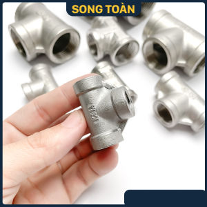 Tê Ren Inox 304 Tê Ba Đầu Ren Trong Inox SUS 304 Phi 13 17 21 27 34