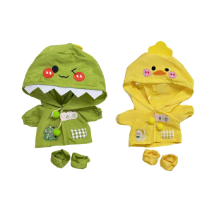 Doll Raincoat And Shoes Outfit Set For 20cm Cotton Doll Plush Figure Doll Display Clothes Dolls Dressingup Accessories
