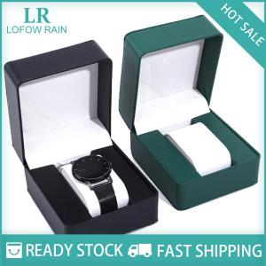 LF Wholesale✨Flash Sale ✨ กล่องเก็บนาฬิกา PU แบบเดี่ยวกล่องใส่โชว์นาฬิกาข้อมือที่ใส่นาฬิกาเครื่องประดับสำหรับเดินทางเป็นของขวัญสำหรับผู้ชาย