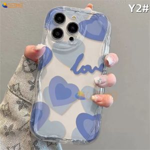 (Lokal Ready) Casesummer Casing hp Redmi A2 A1 Redmi Note 12 Pro Redmi10 2022 9 12C 10C 9A 10A 9C Note10 5G 10s Note11 11s Note8 Note9s 3D Wavy Curved Edge Art Watercolour Love Heart Soft Case