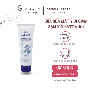 Sữa rửa mặt ý dĩ Hatomugi Moisturizing & Facial Washing tẩy trang rửa mặt ngừa sạm xỉn 170g Nhật