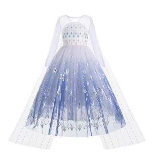 Girls Costume Kids Halloween Cosplay White Princess Dress Children Birthday Party Clothes Dress Up