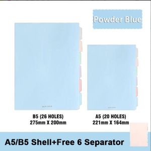 (with separator)A5/B5 Binder Notebook Refillable Notebooks Notepads School Supplies