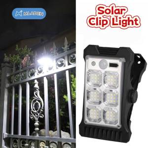 MLADEN Solar Clip Light LED Outdoor 3 Mode Motion Sensor Wall Lamp Street Lamp Solar Lampu Klip Lampu Suria