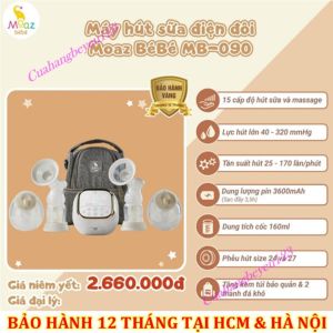 MB090 - Máy hút sữa điện đôi Moaz BéBé MB - 090