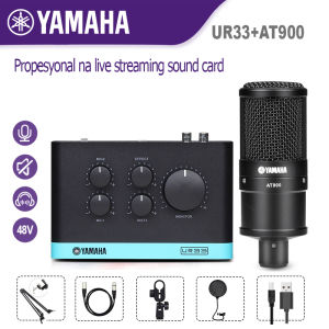 yamaha/original AT900 condenser microphone+UR33 sound cardmicrophone for videokevloggingYoutubeLive streamingGamingStreamingPodcast etcMeetingWith Tripod Stand