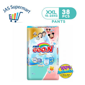 GOO.N Premium Mommy Kiss Diaper Pants XXL 38pcs – 12-Hour Protection x6 Cups