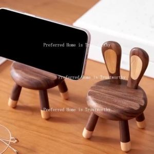 ZZSA Lazy Phone Holder Solid Wood Support Desktop 8N6Y2