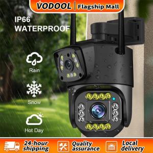 【Vodool】 กล้องวงจรปิดไร้สาย 4MP เลนส์คู่ มุมกว้าง 360 องศา กันน้ำกลางแจ้ง พร้อม Night Vision ระบบเฝ้าระวังคุณภาพสูง
