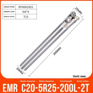 EMR-R4/R5/R6  Milling Cutter Bar Round Nose Ball CNC Milling Cutter Tool Holder Center Anti-seismic Cutter Rod