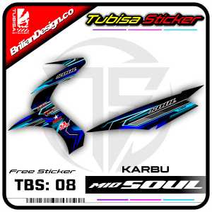 Sticker Striping Mio Soul Lama - Stiker Striping Variasi Motor Mio Soul Lama. TBS.08