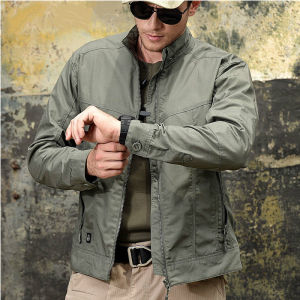 FUGUINIAO Mens Jacket Military Jacket Long Sleeve Camouflage Jacket Tactical Coat Jacket