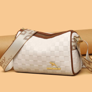 GStar Classic Luxury Bag PU All-Match Fashion Soft Leather Plaid Sling Beg Female Wide Shoulder Strap Casual Travel Crossbody Pillow Bag Ladies Handbag Tas Wanita Terbaru 2023