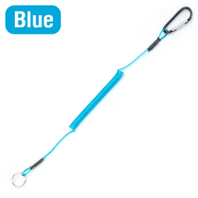 1pc Elastic Key Rope Retractable Wire Rope Fishing Gear Key Rope Practical Retractable Carabiner Wire Rope Key Anti-lost Lanyard