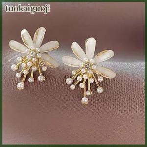 tuokaiguoji Fashion Flower Tassel Drop Earrings For Woman Wedding Jewelry Party Accessories